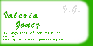 valeria goncz business card